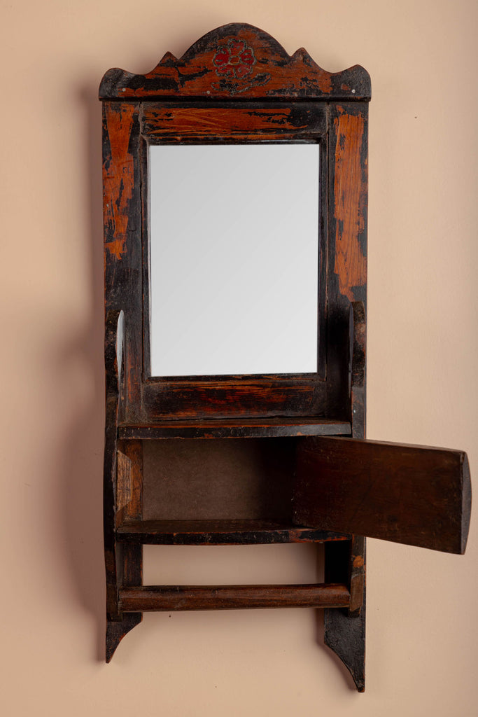 Wooden Makeup Vintage Mirror
