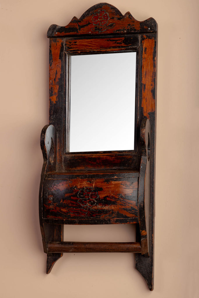 Wooden Makeup Vintage Mirror