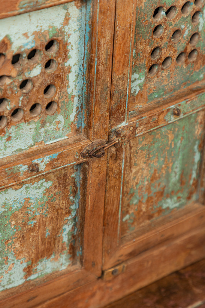 Vintage Shuttered Wooden Mandir