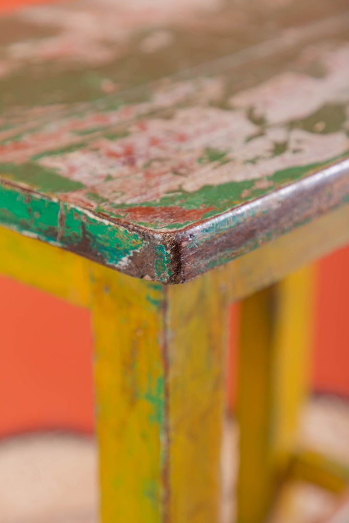 Rust Green Vintage Side Table