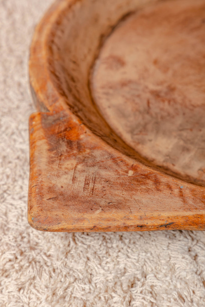 Rust Brown Vintage Flat Bowl