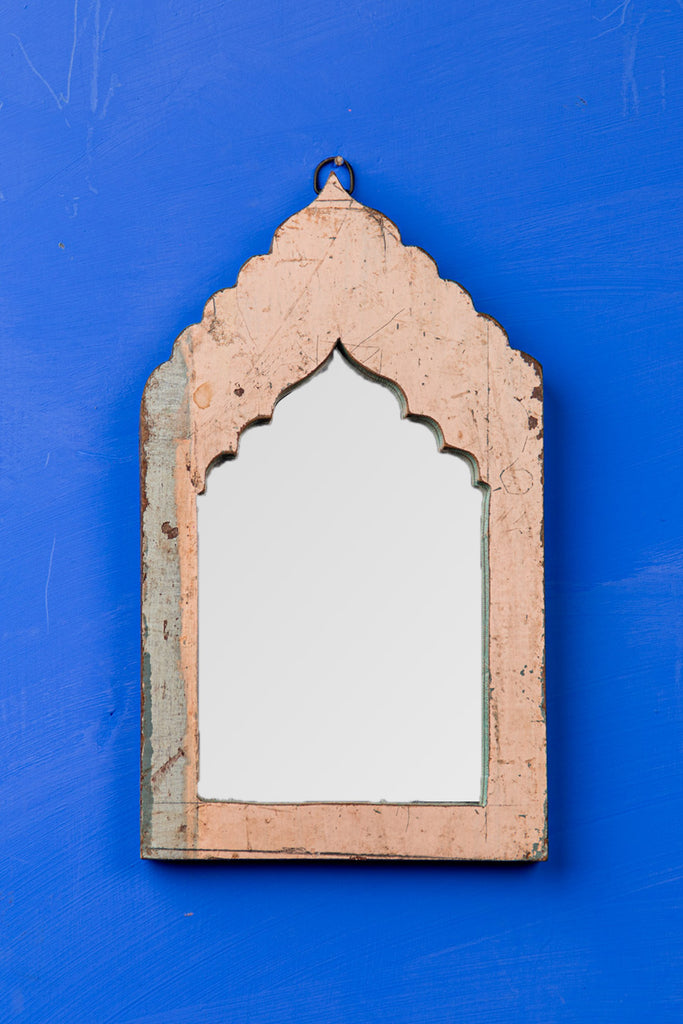 Vintage Arched Wooden Mirror -145