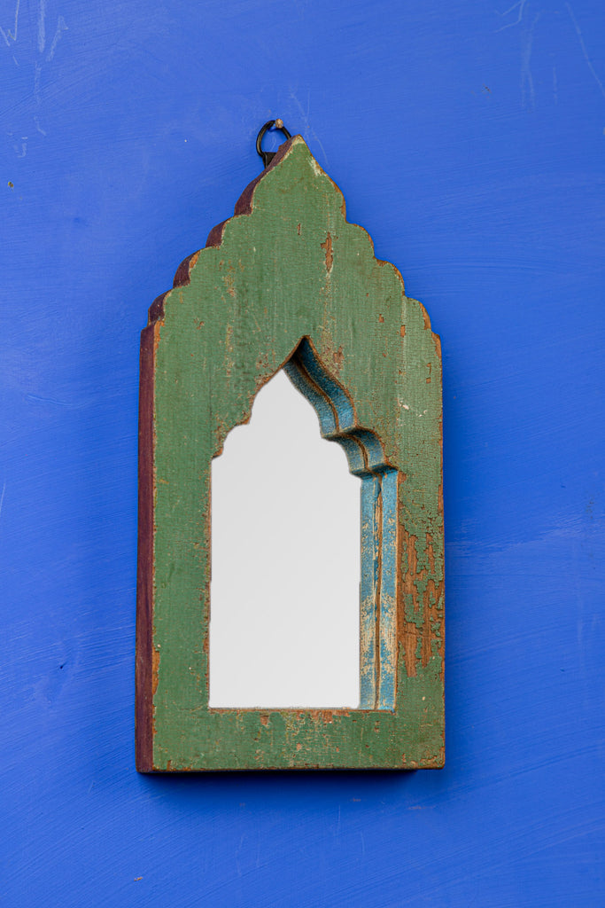 Vintage Arched Wooden Mirror -151