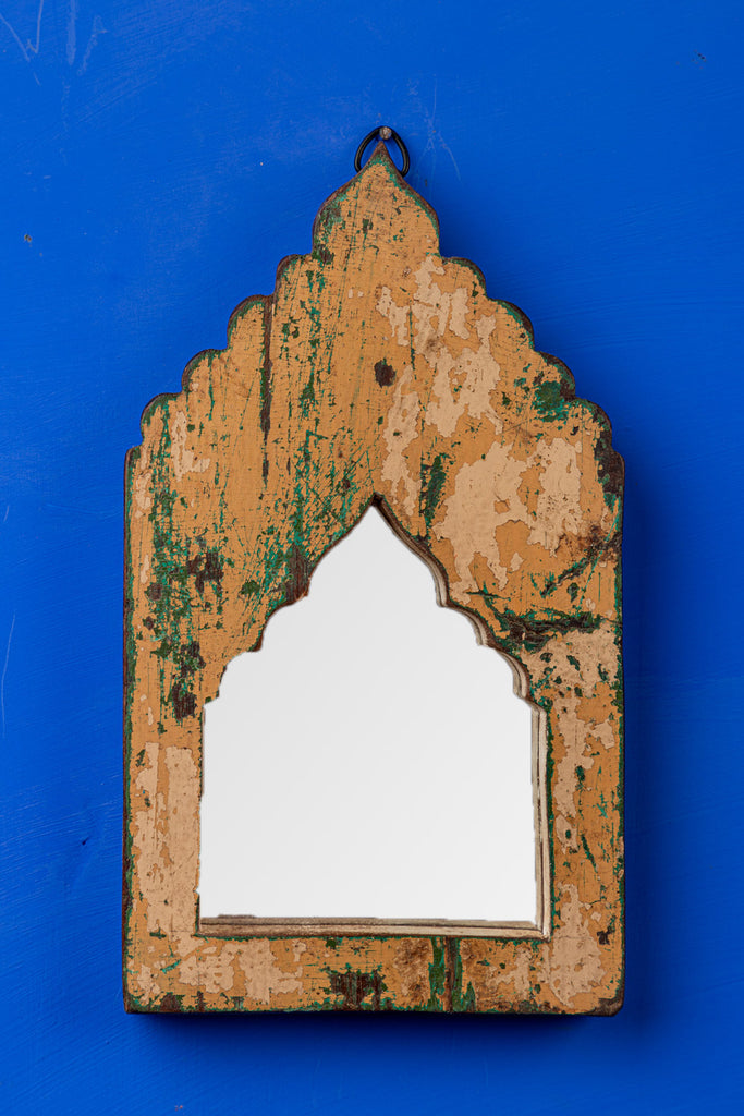 Vintage Arched Wooden Mirror -154