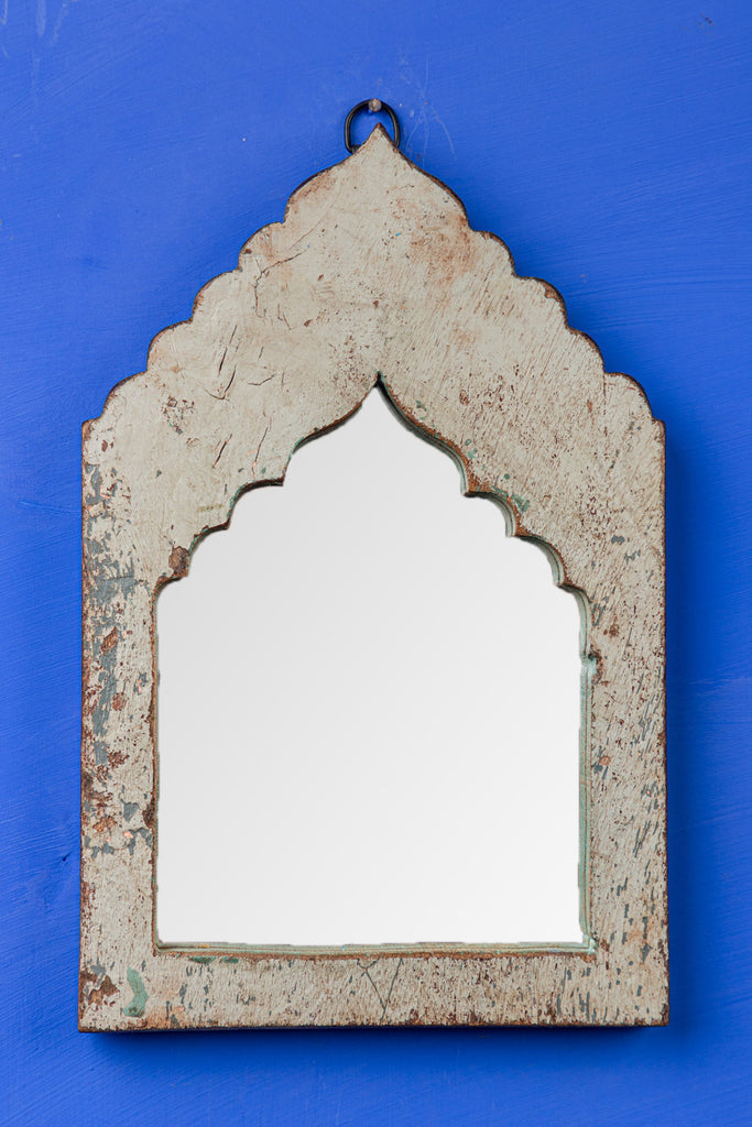 Vintage Arched Wooden Mirror -146