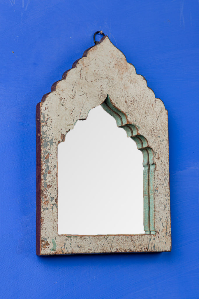Vintage Arched Wooden Mirror -146