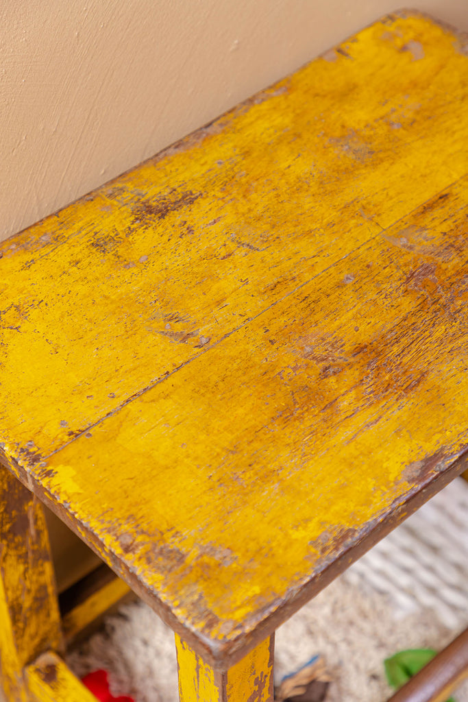 Yellow Rusted Vintage Side Table