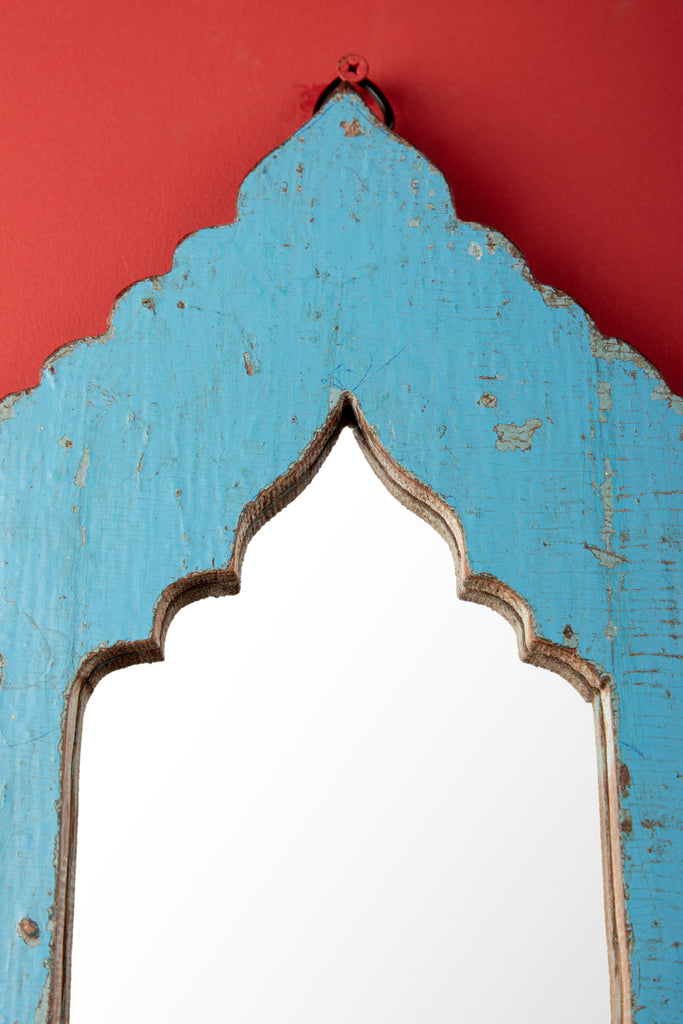 Vintage Arched Wooden Mirror -163