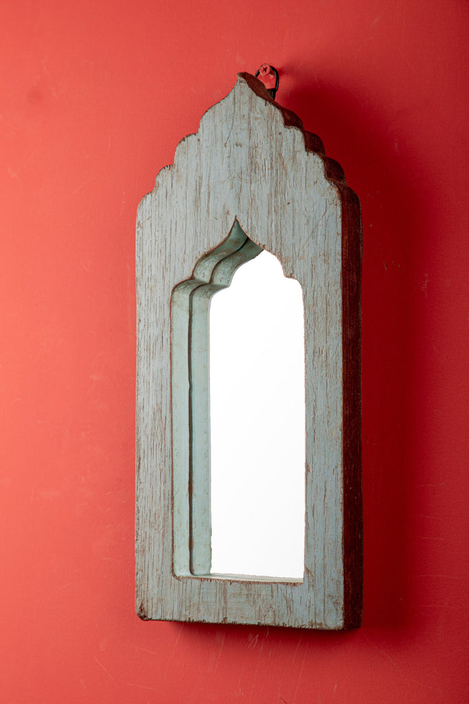 Vintage Arched Wooden Mirror -171
