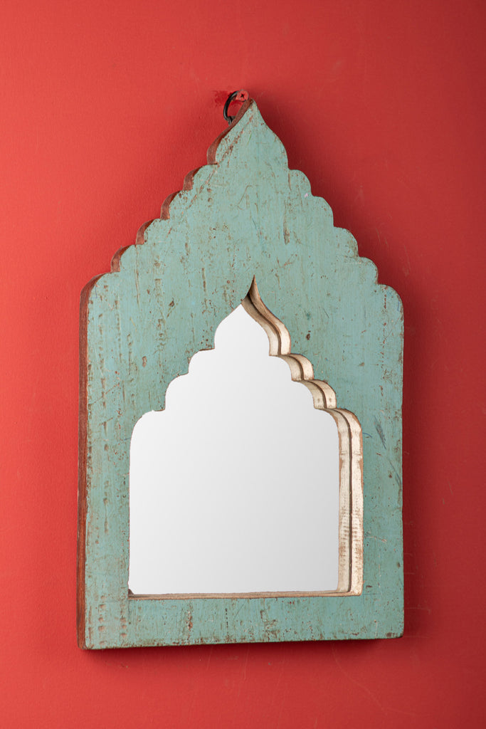 Vintage Arched Wooden Mirror -181
