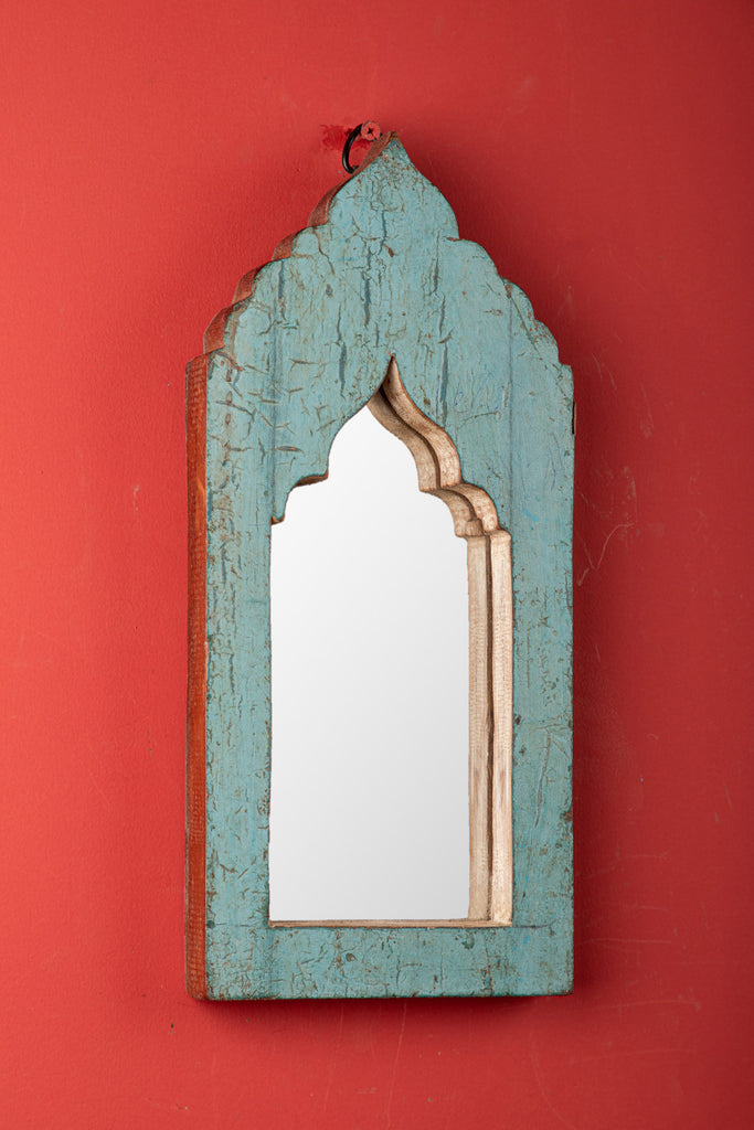 Vintage Arched Wooden Mirror -182