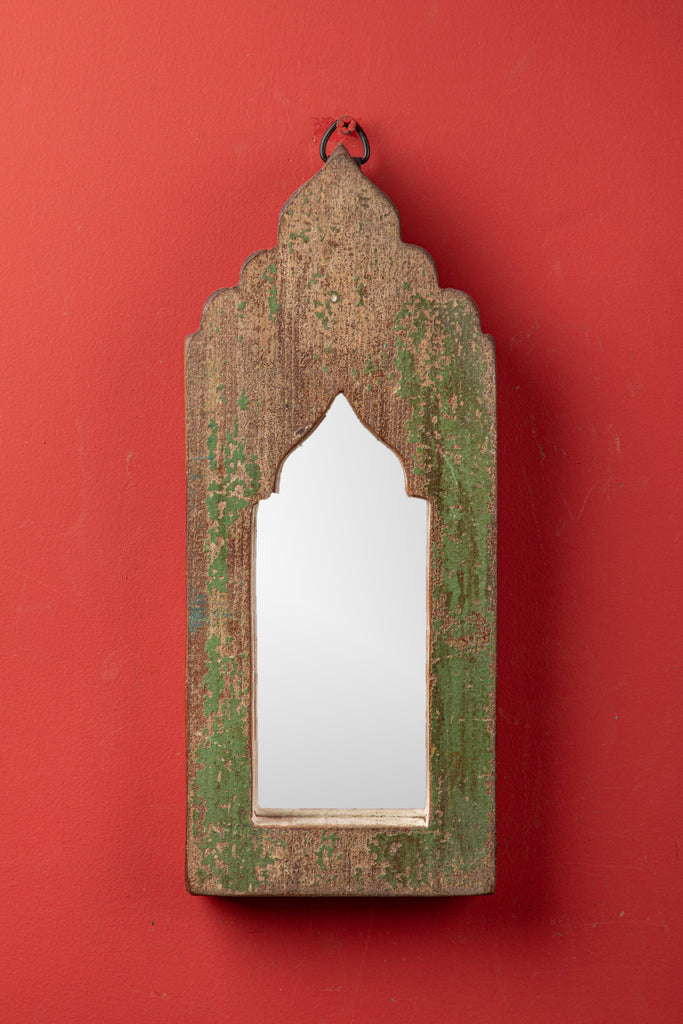 Vintage Arched Wooden Mirror -169
