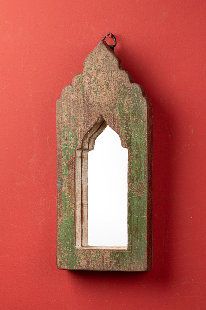 Vintage Arched Wooden Mirror -169