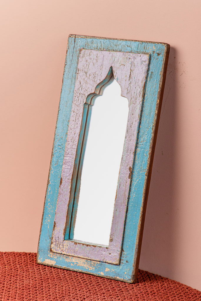 Vintage Arched Wooden Mirror -202