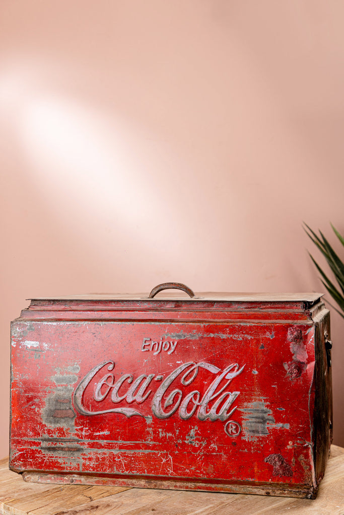 Vintage Red Coca Cola Cool Box