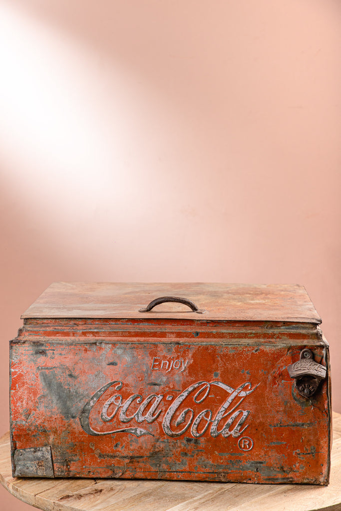 Brown Vintage Coca Cola Cool Box