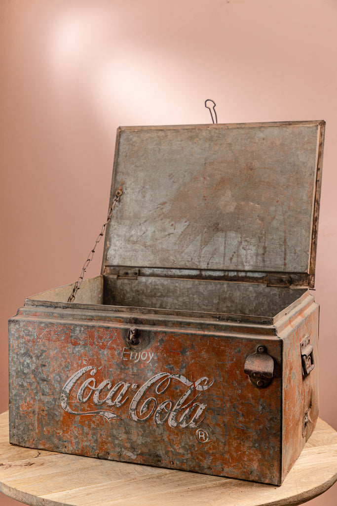 Grey Vintage Coca Cola Cool Box