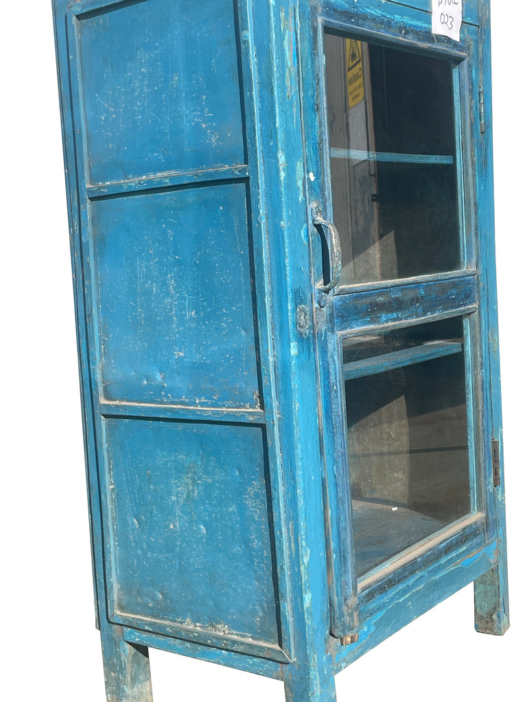 Vintage Classic Blue Wooden Storage Cupboard