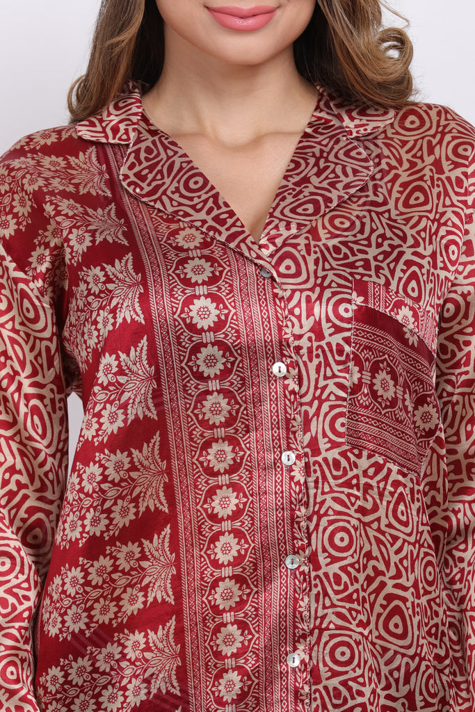 Recycled Silk Sari Nightshirt 002