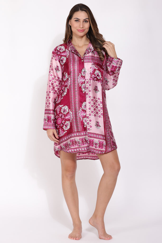 Recycled Silk Sari Nightshirt 004