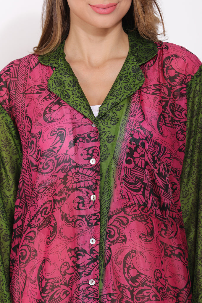 Recycled Silk Sari Nightshirt 003