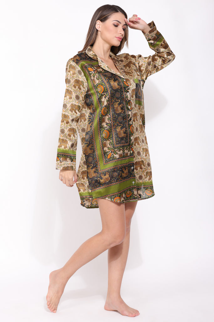 Recycled Silk Sari Nightshirt 009