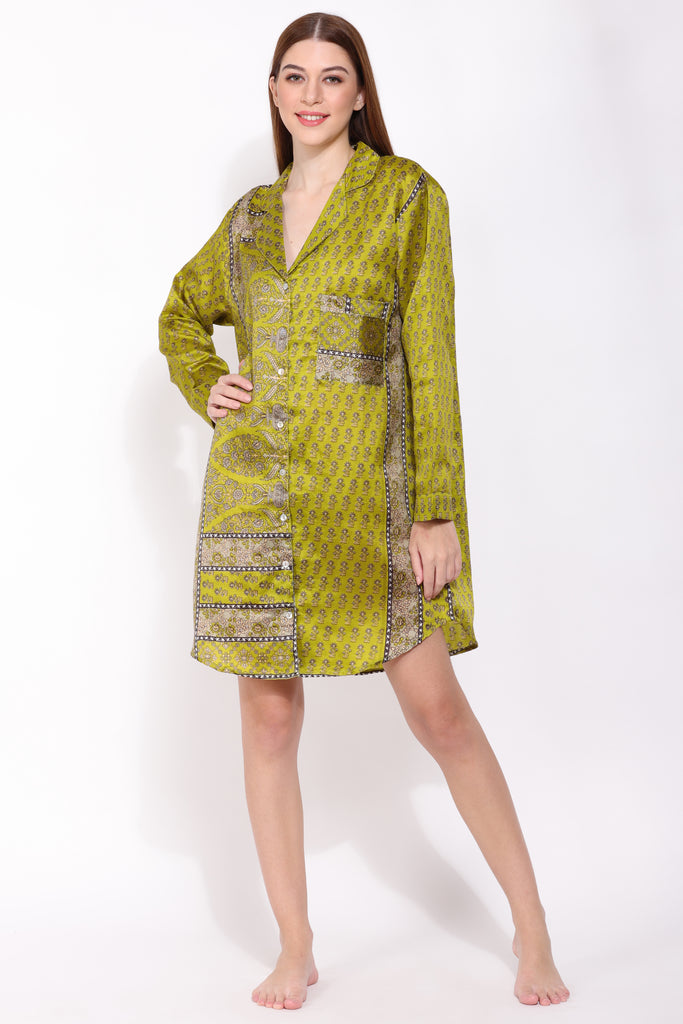 Recycled Silk Sari Nightshirt 010