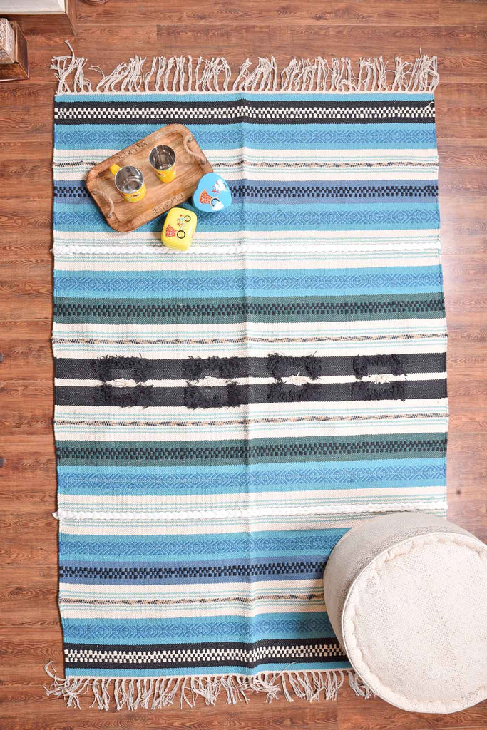 Colourful Cotton Handwoven Rug