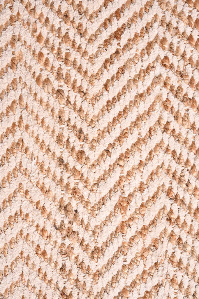 Zig-Zag Recycled Cotton Rug with Sustainable Jute