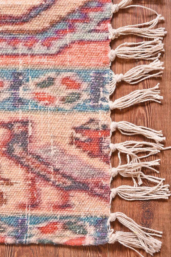 Nabil Cotton Hand Printed Kilim Rug