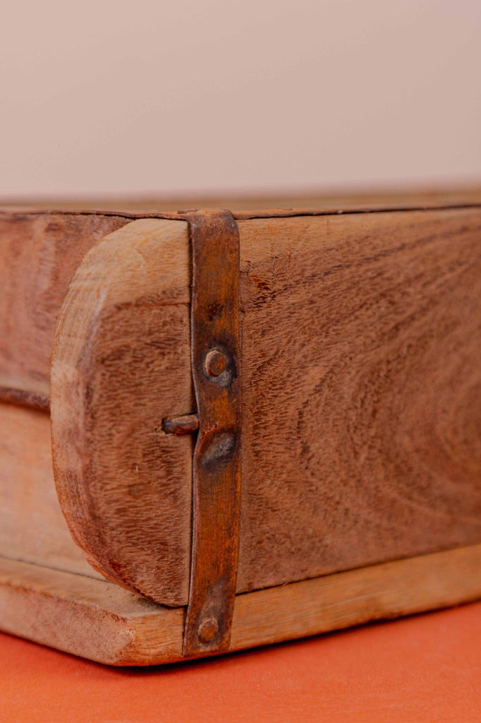 Vintage Natural Wooden Single Brick Mould Box | Birch&Yarn